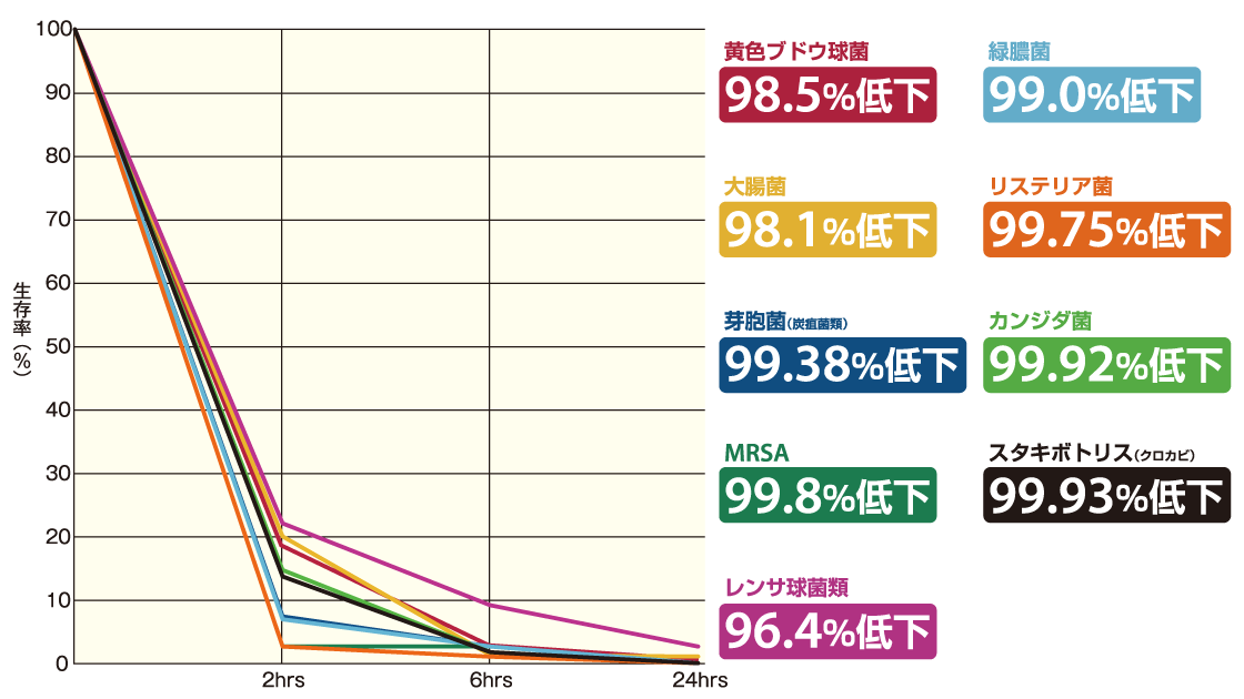 細菌の除菌効果検証